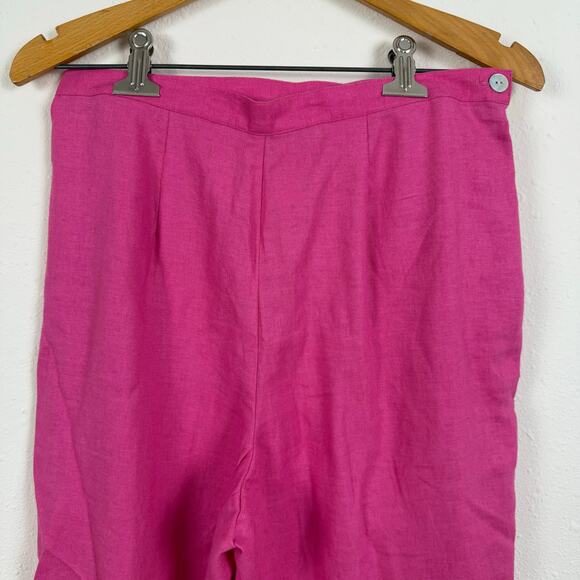 Vintage Stonebridge Women Linen Blend Pants Size 8P Straight Leg Beach Coastal - Picture 2 of 7